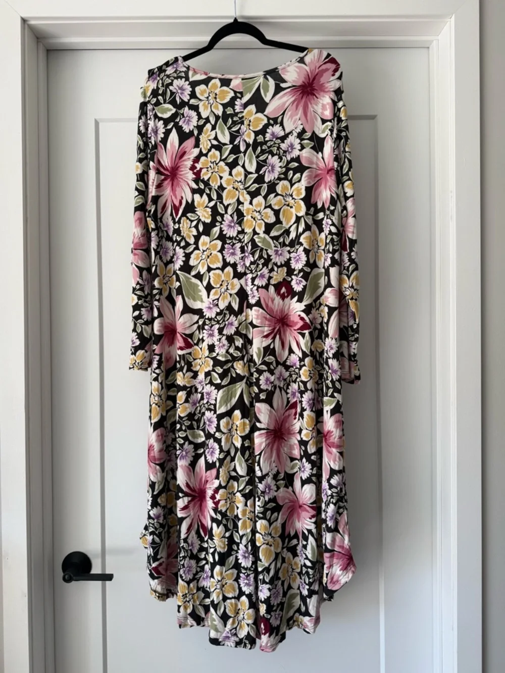 NWOT-Floral Long-Sleeve Stretch Tunic Dress SZ 3X Boutique - Picture 2 of 8